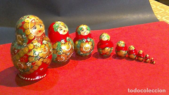 Artesan&iacute;a: Matrioska pintada a mano con 10 mu&ntilde;ecas - Foto 3