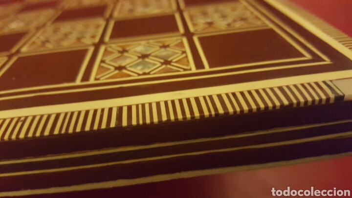 Artesan&iacute;a: DAMERO TABLERO AJEDREZ TARACEA MARQUETER&Iacute;A - Foto 2