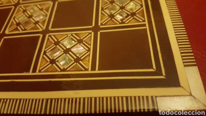 Artesan&iacute;a: DAMERO TABLERO AJEDREZ TARACEA MARQUETER&Iacute;A - Foto 4