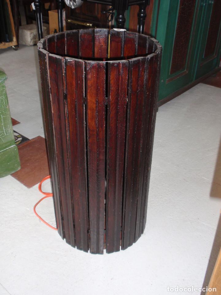 Artesan&iacute;a: L&aacute;mpara de madera circular - Foto 4