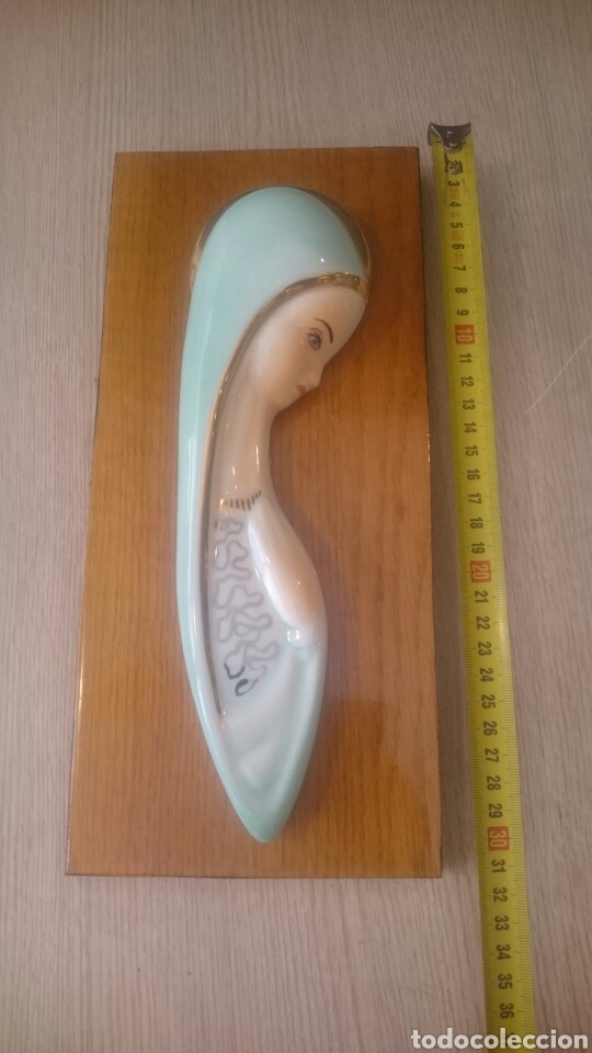 Artesan&iacute;a: Virgen enmarcada con tablero - Foto 1