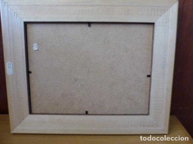 Artesan&iacute;a: MARCO DE MADERA IMITACION CA&Ntilde;A DE BAMBU, CON CRISTAL. - Foto 4