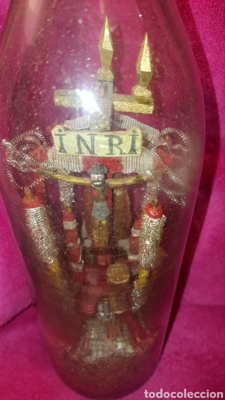Artesan&iacute;a: CURIOSO CALVARIO DENTRO DE BOTELLA - Foto 4