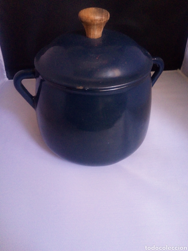 Artesan&iacute;a: Puchero hierro azul esmaltado - Foto 1