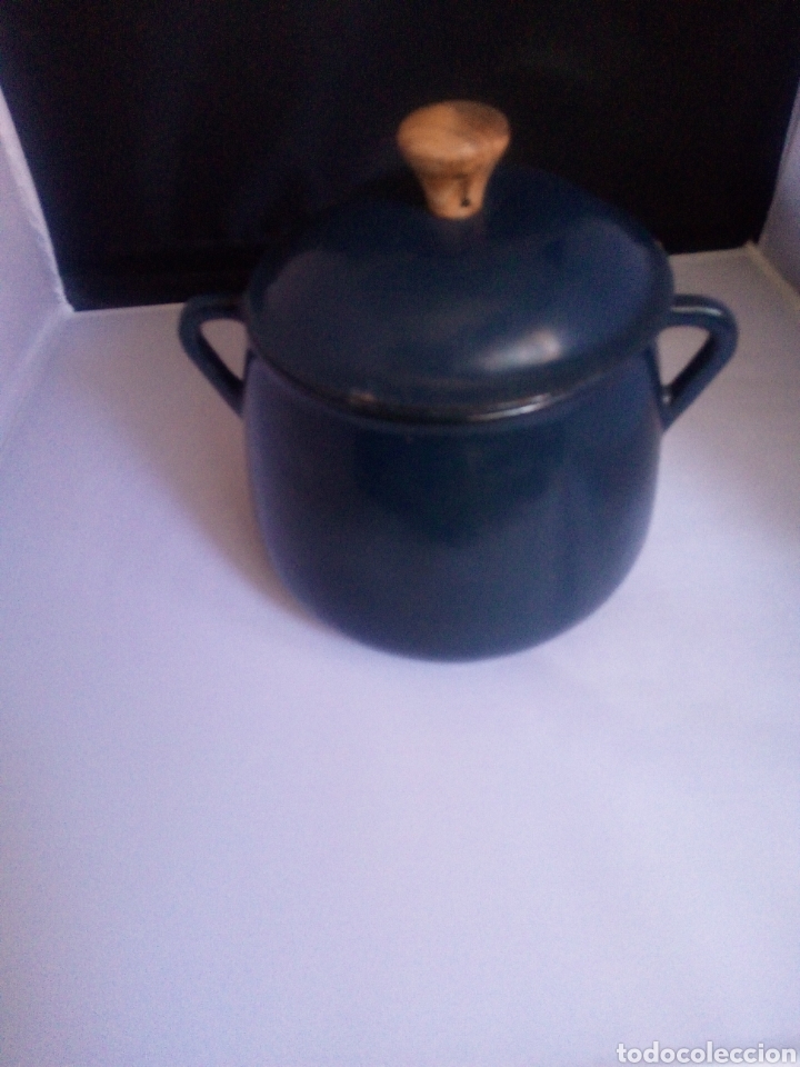 Artesan&iacute;a: Puchero hierro azul esmaltado - Foto 4