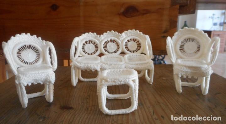 Artesan&iacute;a: Conjunto de sof&aacute;, sillones y mesa en crochet - Foto 1