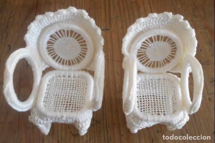 Artesan&iacute;a: Conjunto de sof&aacute;, sillones y mesa en crochet - Foto 4