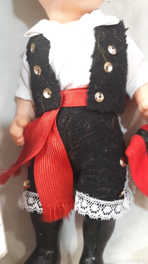 Artesan&iacute;a: Pareja de mu&ntilde;ecos con traje tipico gallego. Celuloide - Foto 7