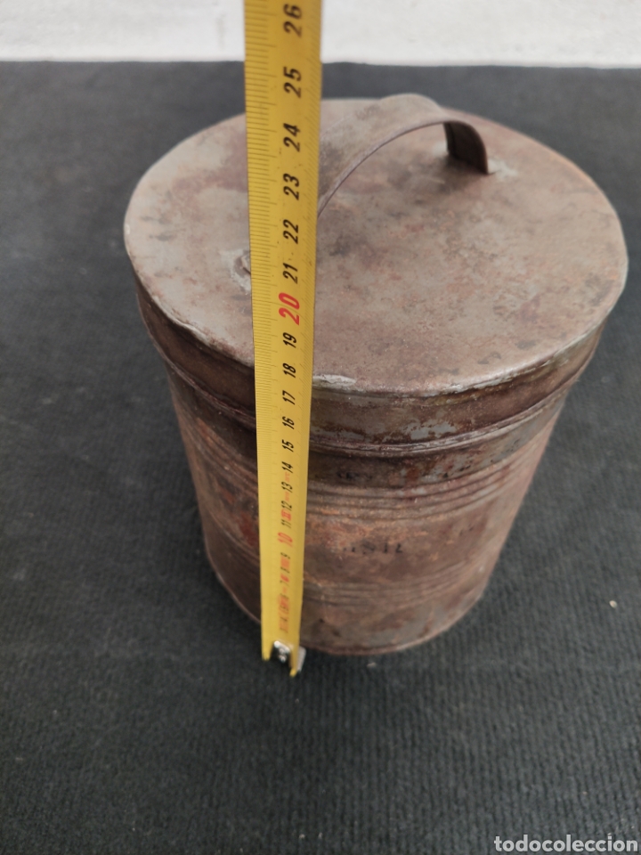 Artesan&iacute;a: ANTIGUO BOTE DE CHAPA CON ASA - Foto 4