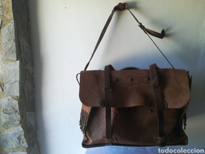 bolso de cuero repujado argentino - Comprar en todocoleccion - 185913635