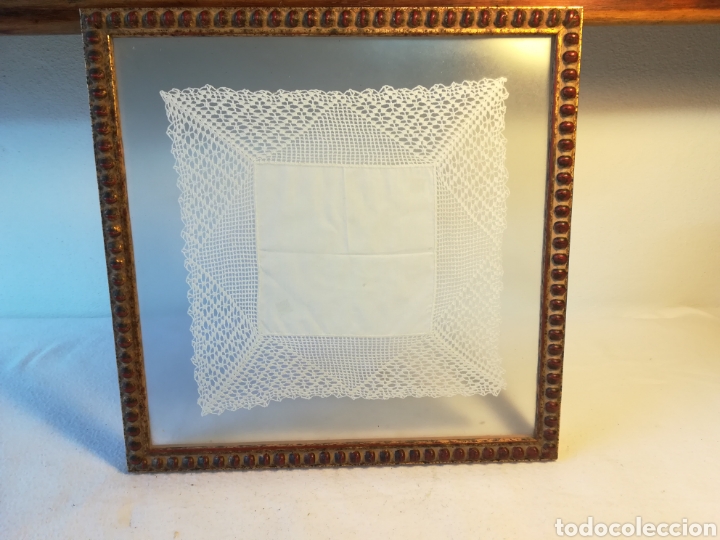 Artesan&iacute;a: Cuadro de puntillas antiguo - Foto 1
