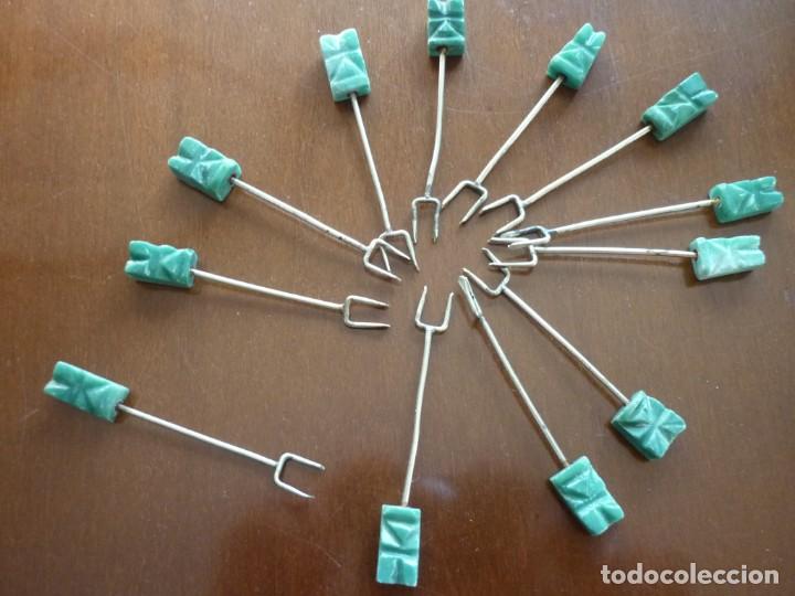 Artesan&iacute;a: Pinchos Plata y piedra jade - Foto 1