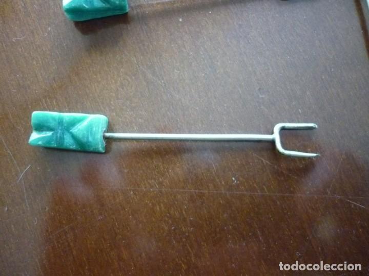 Artesan&iacute;a: Pinchos Plata y piedra jade - Foto 2