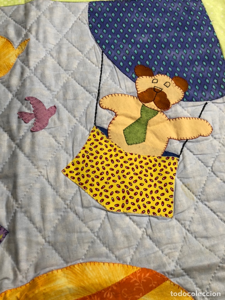 Artesan&iacute;a: COLCHA PARA CUNA DE PATCHWORK-ALGOD&Oacute;N-HECHA A MANO - Foto 4