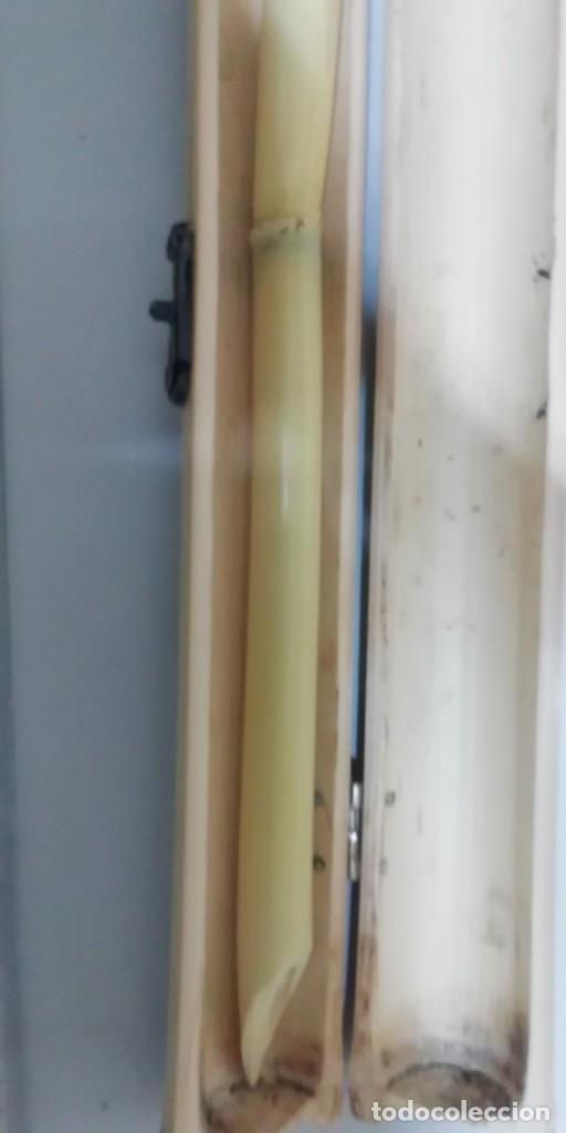 Artesan&iacute;a: Estuche de ca&ntilde;a para c&aacute;lamo - Foto 3