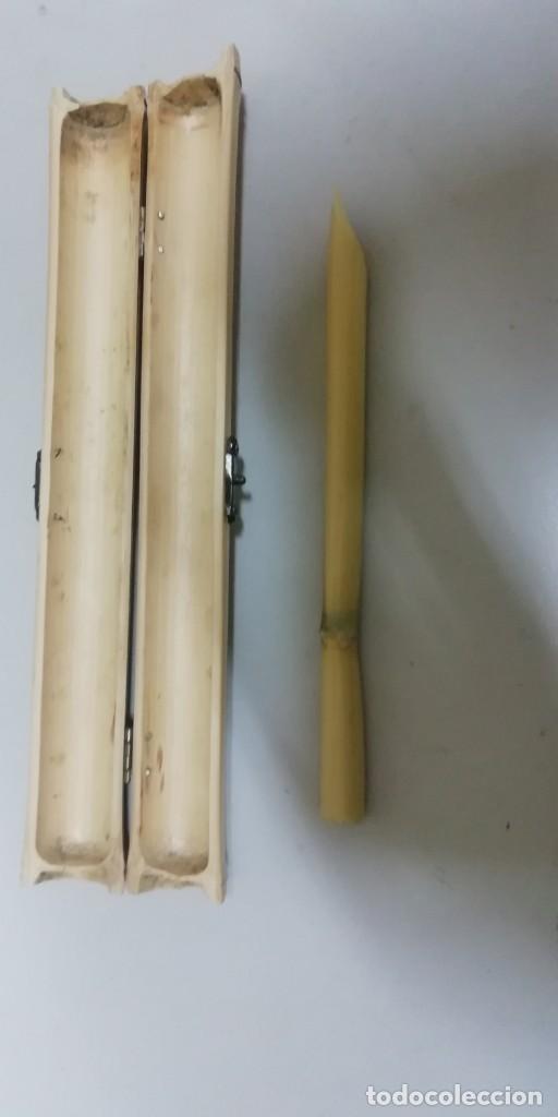 Artesan&iacute;a: Estuche de ca&ntilde;a para c&aacute;lamo - Foto 5