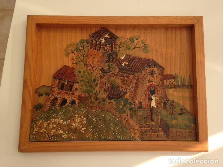 Artesan&iacute;a: Cuadro en madera hecho a mano, representacion boda - Foto 1