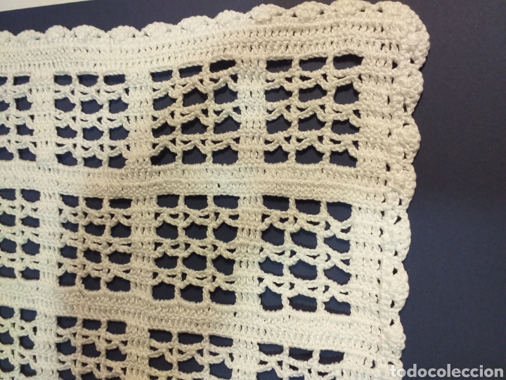 Artesan&iacute;a: Tapete de ganchillo blanco 28x62 - Foto 2