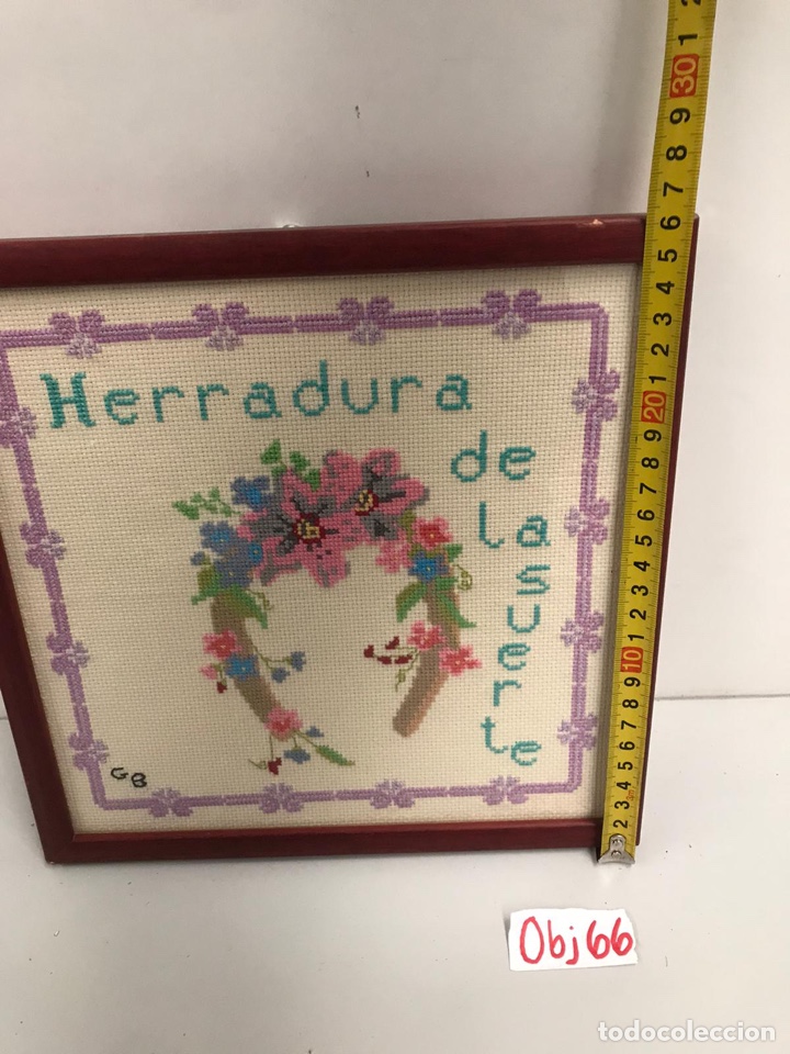 Artesan&iacute;a: Cuadro de punto herradura de la suerte - Foto 2