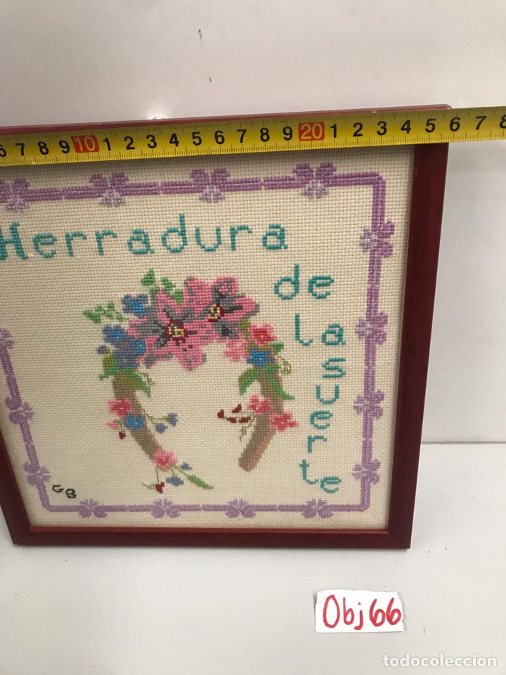 Artesan&iacute;a: Cuadro de punto herradura de la suerte - Foto 4
