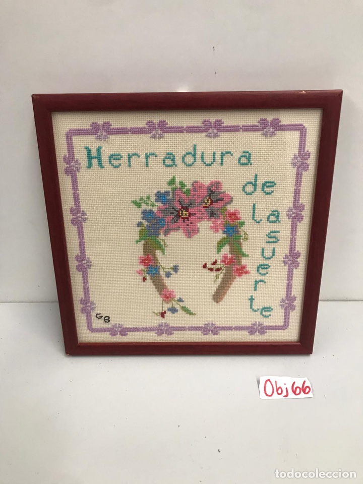 Artesan&iacute;a: Cuadro de punto herradura de la suerte - Foto 1