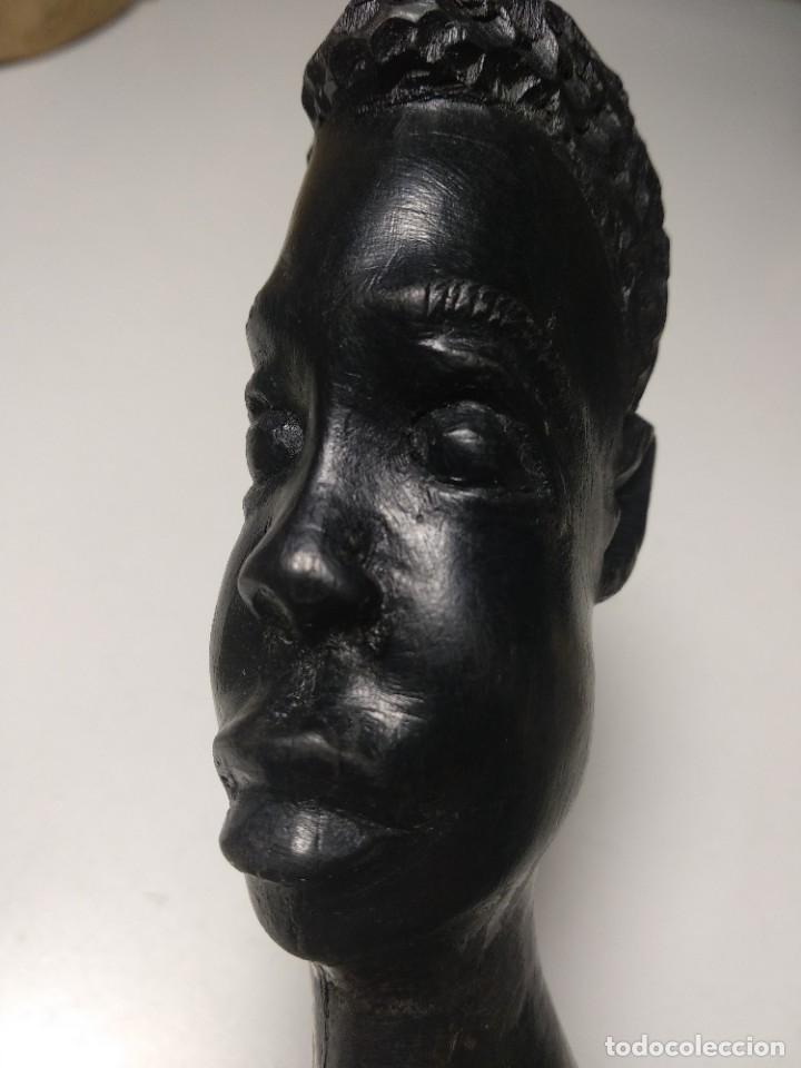 Artesan&iacute;a: Abrecartas de &eacute;bano con busto de africano - Foto 3