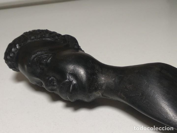 Artesan&iacute;a: Abrecartas de &eacute;bano con busto de africano - Foto 5