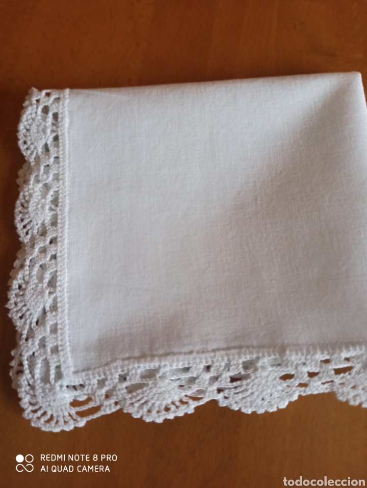 Artesan&iacute;a: Pa&ntilde;uelo blanco con puntilla - Foto 4