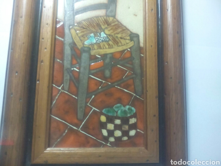 Artesan&iacute;a: Cuadro cer&aacute;mico esmaltado enmarcado - Foto 2