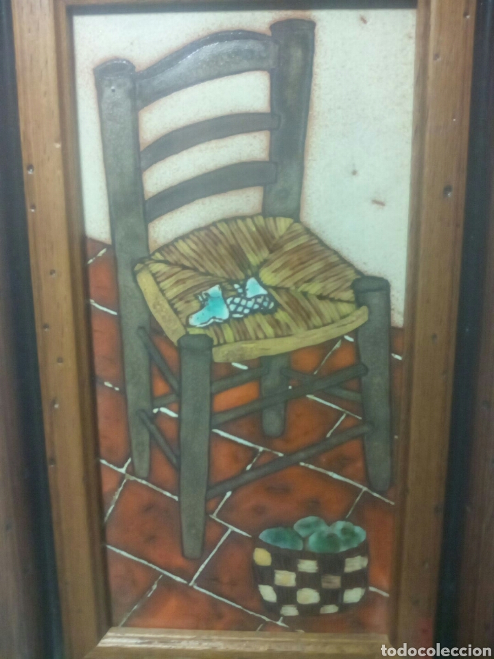 Artesan&iacute;a: Cuadro cer&aacute;mico esmaltado enmarcado - Foto 3