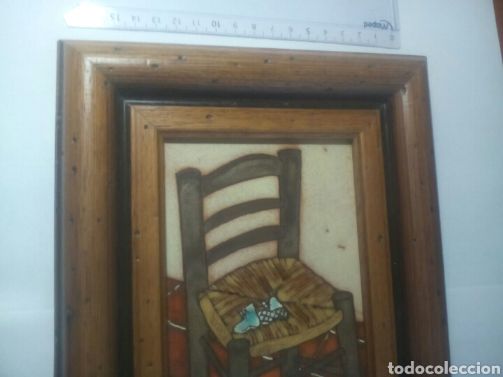 Artesan&iacute;a: Cuadro cer&aacute;mico esmaltado enmarcado - Foto 4