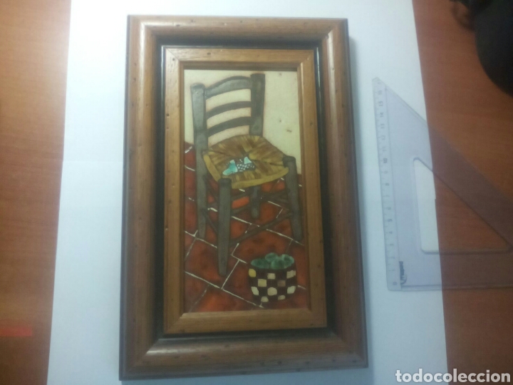 Artesan&iacute;a: Cuadro cer&aacute;mico esmaltado enmarcado - Foto 1