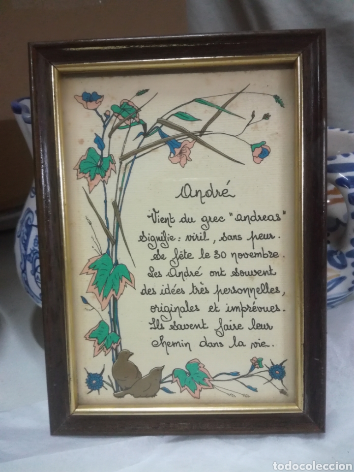 Artesan&iacute;a: L&aacute;mina nombre Andr&eacute; - Foto 1