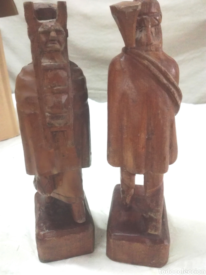 Artesan&iacute;a: Dos figuras antiguas talladas en madera - Foto 3