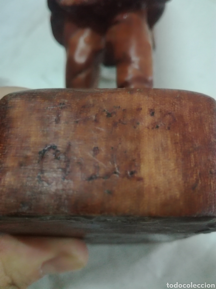 Artesan&iacute;a: Dos figuras antiguas talladas en madera - Foto 7