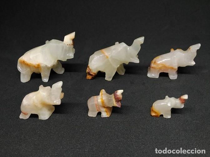 Artesan&iacute;a: Lote 6 Elefantes M&aacute;rmol - Foto 1