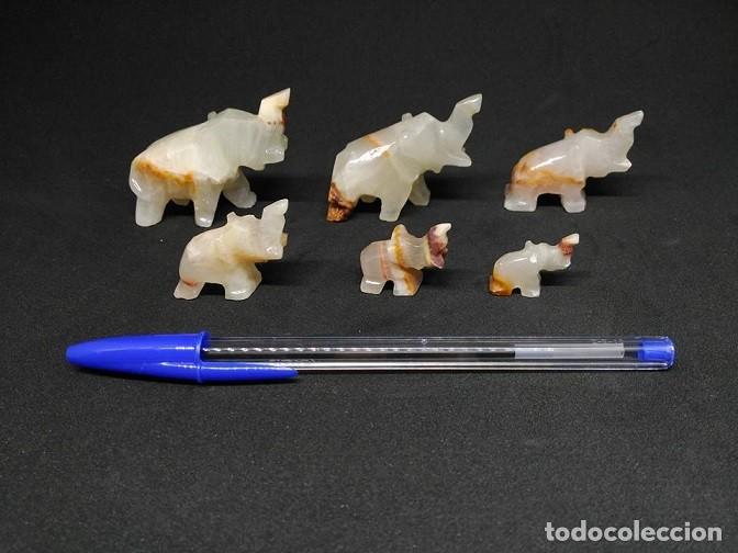 Artesan&iacute;a: Lote 6 Elefantes M&aacute;rmol - Foto 2