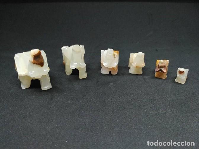 Artesan&iacute;a: Lote 6 Elefantes M&aacute;rmol - Foto 3
