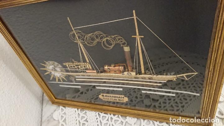 Artesan&iacute;a: CUADRO ARTESANAL BARCO, HECHO A MANO. - Foto 2