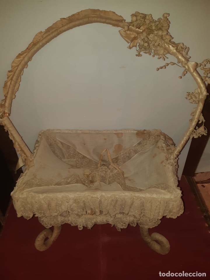 Artesan&iacute;a: HERMOSA CESTA ANTIGUA DECORADA. - Foto 1