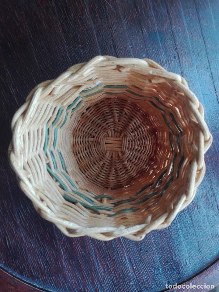 Artesan&iacute;a: Cubilete de mimbre hecho a mano - Foto 3