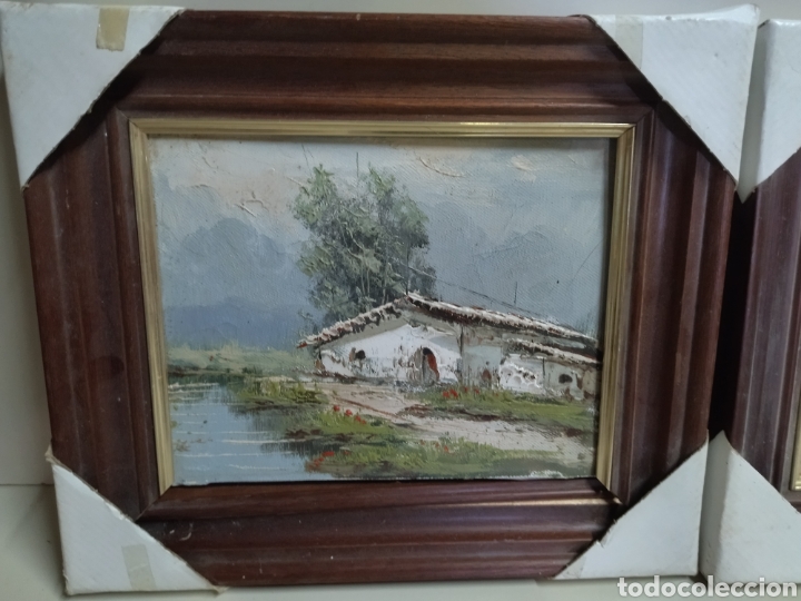 Artesan&iacute;a: Lote de 2 cuadros de &oacute;leo - Foto 2