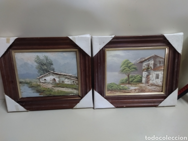 Artesan&iacute;a: Lote de 2 cuadros de &oacute;leo - Foto 1