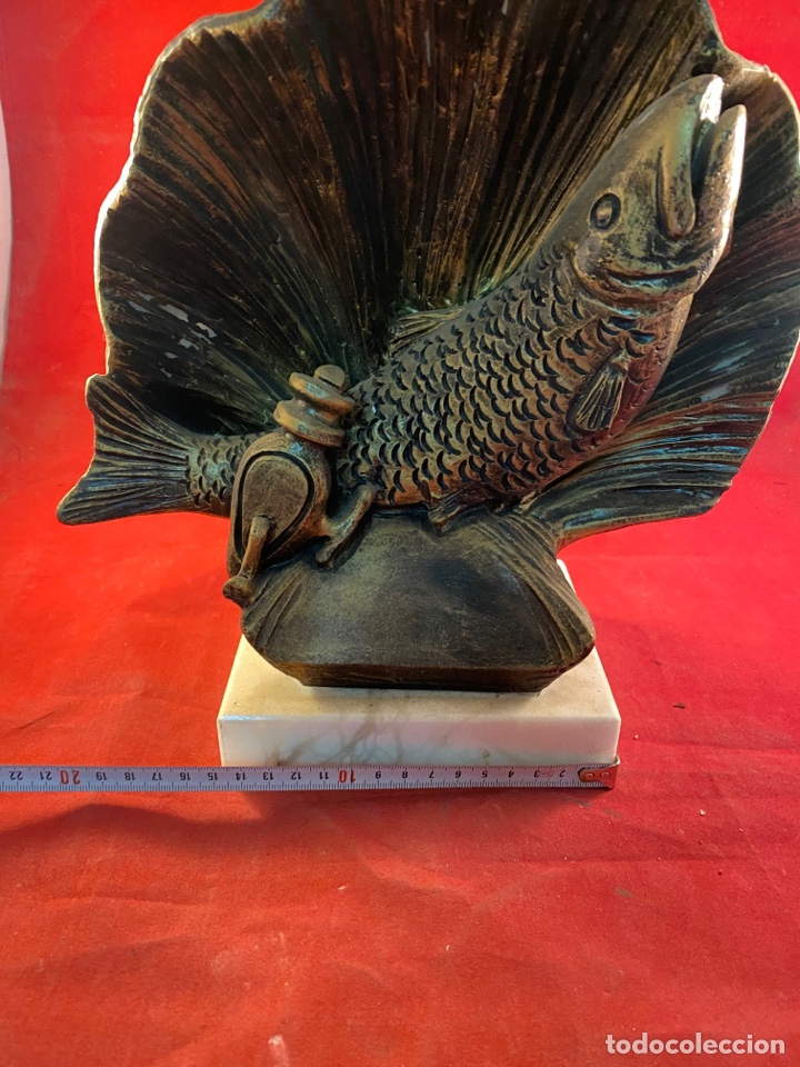 Artesan&iacute;a: Trofeo pesca cer&aacute;mica con base de m&aacute;rmol - Foto 4