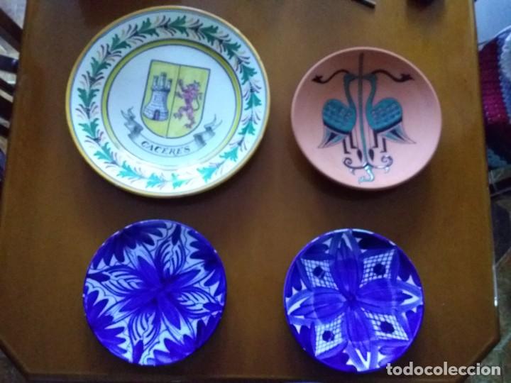 Artesan&iacute;a: 4 PLATOS DE CER&Aacute;MICA DE ESPA&Ntilde;A - Foto 1