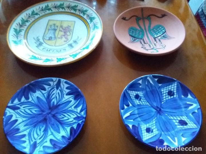 Artesan&iacute;a: 4 PLATOS DE CER&Aacute;MICA DE ESPA&Ntilde;A - Foto 2