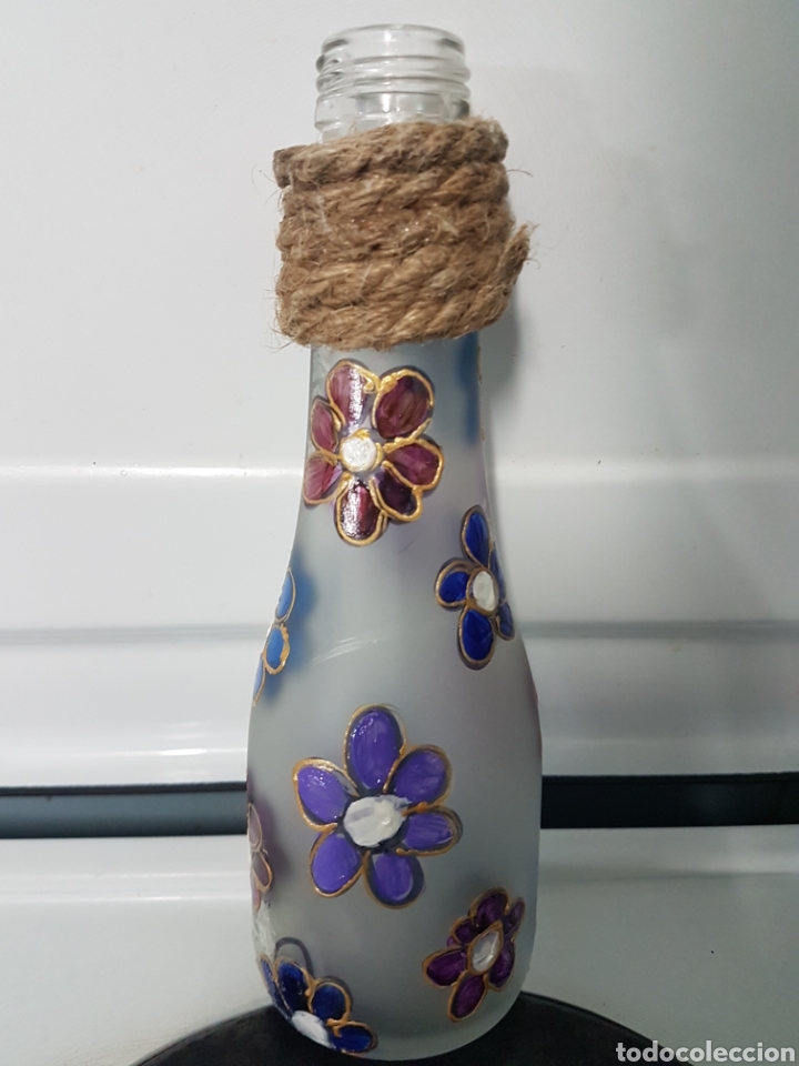 Artesan&iacute;a: BOTELLA DE CRISTAL ESMALTADA A MANO - Foto 2