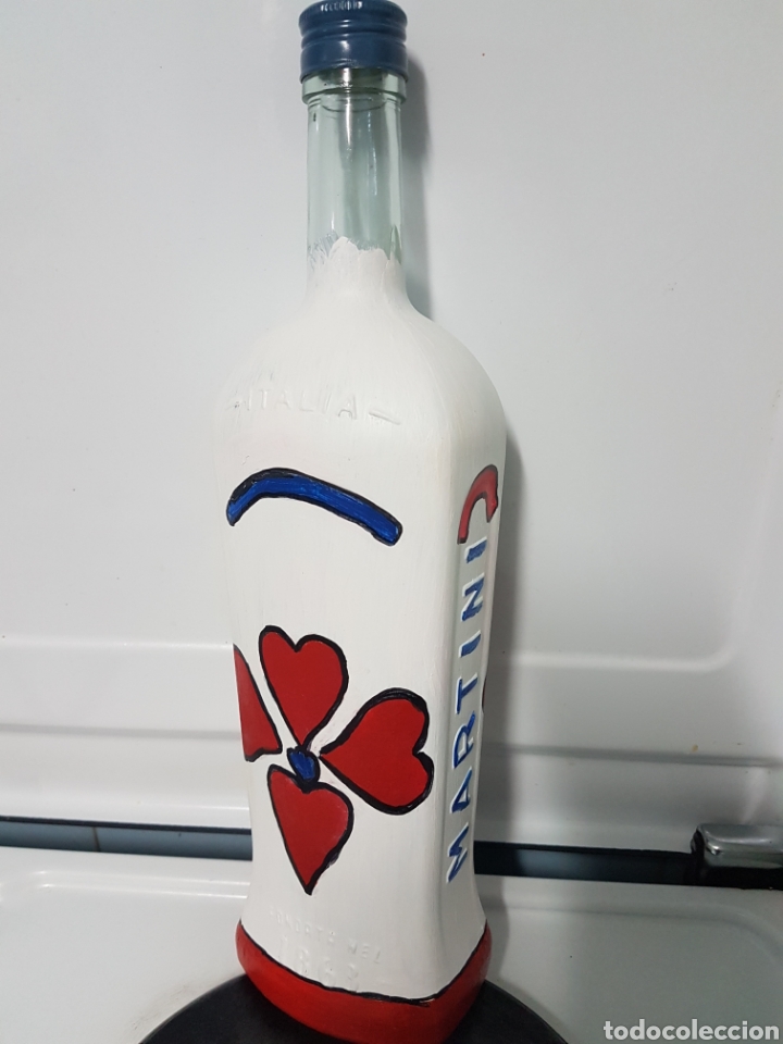 Artesan&iacute;a: BOTELLA CRISTAL DE MARTINI PINTADA A MANO - Foto 5