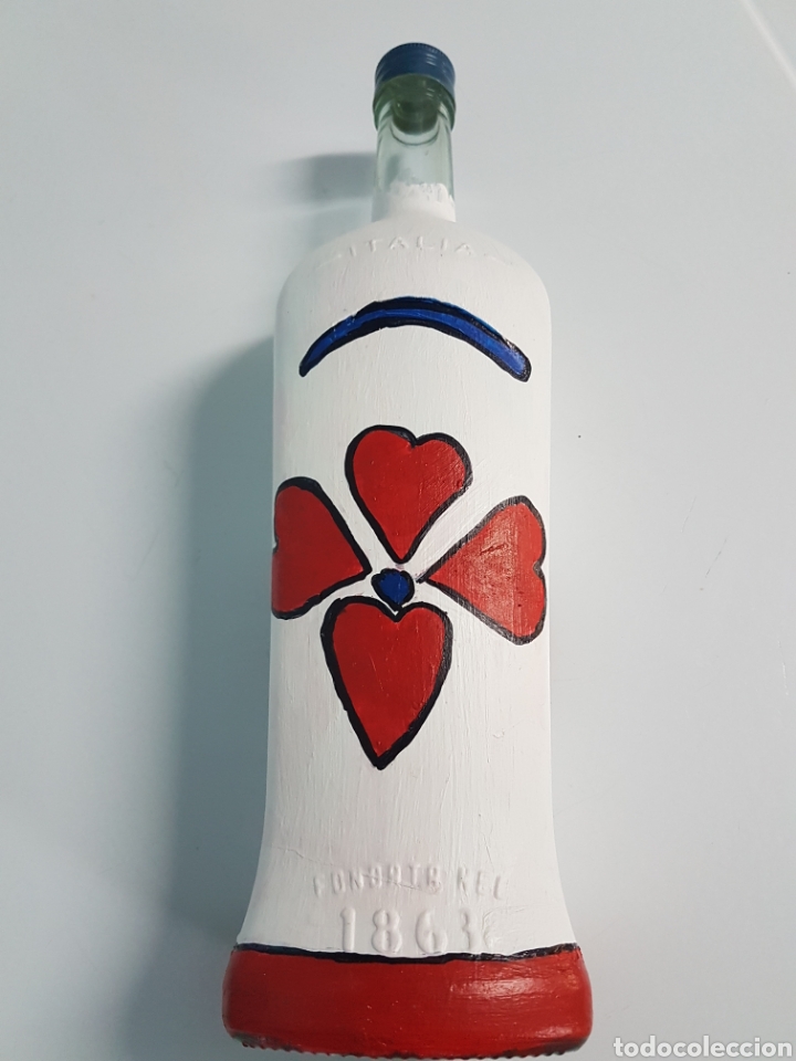 Artesan&iacute;a: BOTELLA CRISTAL DE MARTINI PINTADA A MANO - Foto 1