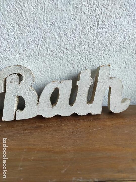 Artesan&iacute;a: Bath, palabra en madera - Foto 1